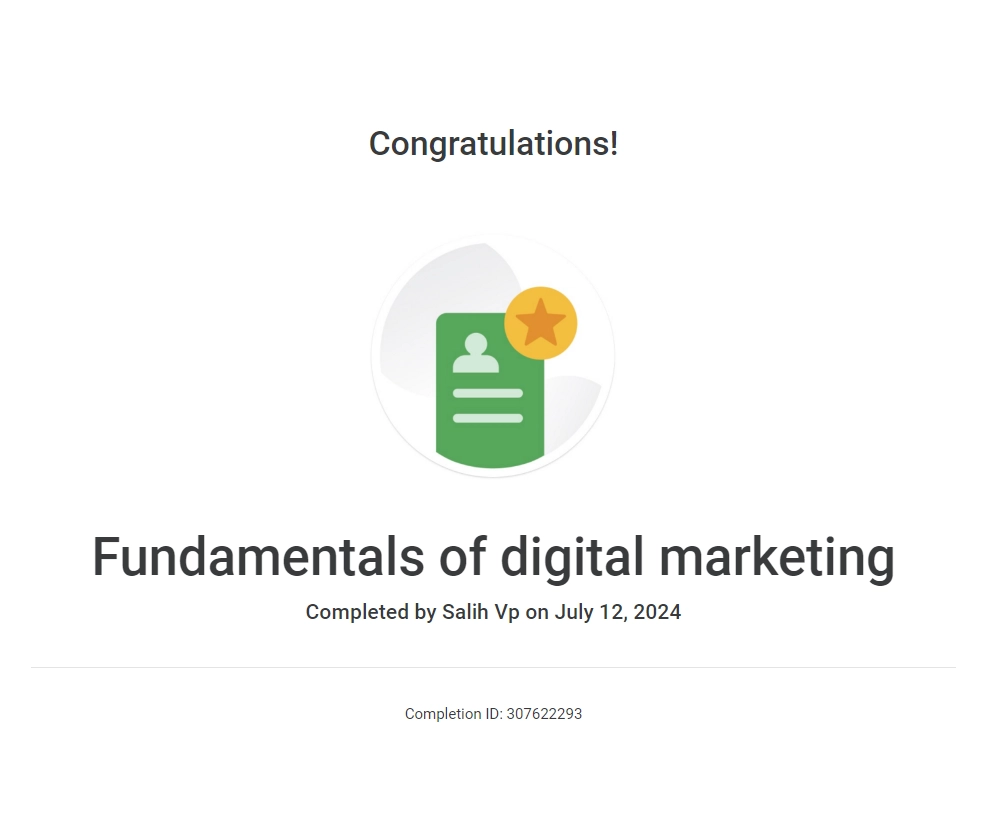 Fundamentals Certification of Digital Marketing Consultant in Kerala